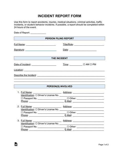 19+ Incident Report Forms - Word, PDF, Pages