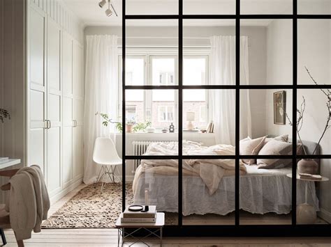 19. Split a small bedroom with a glazed partition