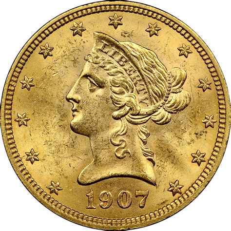 1907 10 dollar gold coin