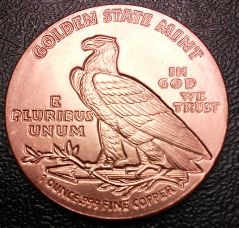 1929 golden state mint copper coin