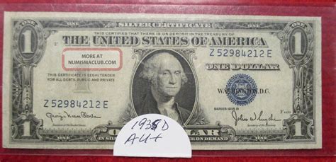 1 Silver Certificate 1935 Washington Currency Bill Old Rare Paper