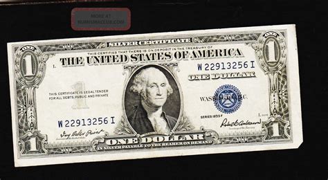 series 1935 f silver certificate dollar bill value 1935 silver