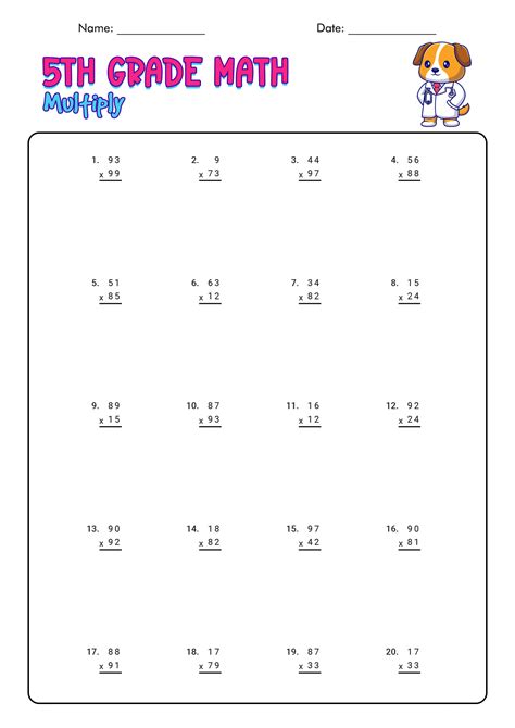 1945 5Th Grade Math Worksheets