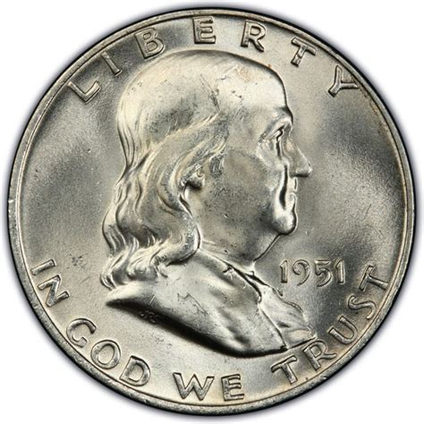 1951 franklin half dollar value