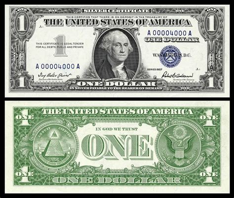 Lot US One Dollar Silver Certificate Series 1957