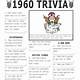 1960's Trivia Questions And Answers Printable