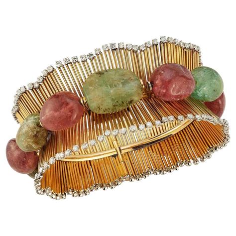 Vintage Scarab Bracelet 1960s Glass Stones from mercymaude on Ruby Lane