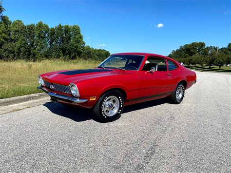Close-up of a powerful 302 V8 engine, a popular option for the 1971 Ford Maverick.