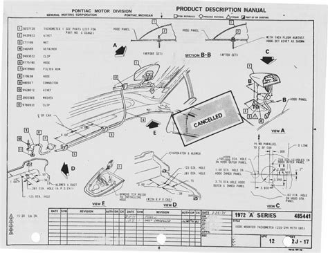 1971 Pontiac GTO: Unveiling the Hood Tachometer Diagram in PDF Format