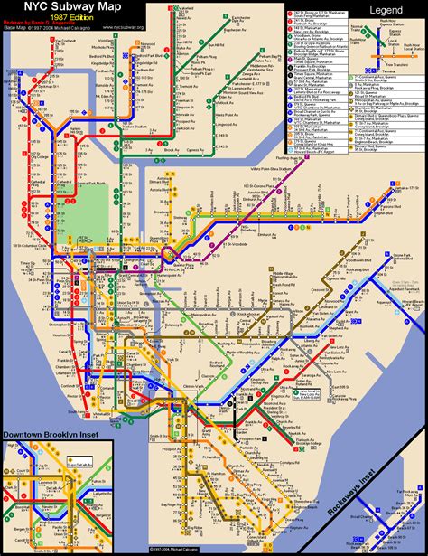 The map MTA subways and commuter railroads, major connections between
