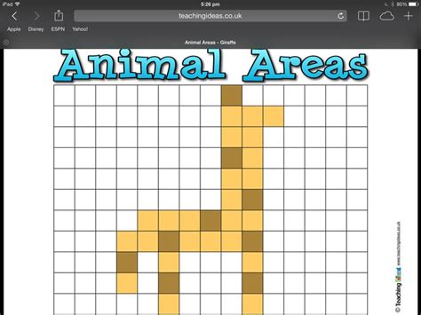 1990S School Using Grid Paper To Find Area Cartoon