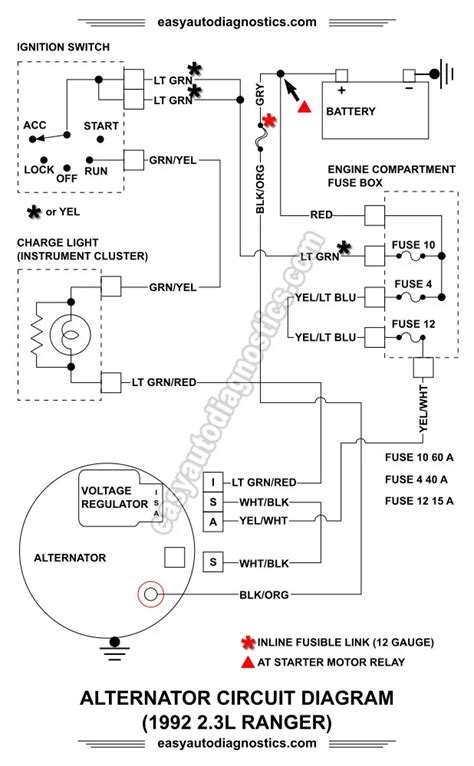 1992 Ford Ranger Alternator Wiring Schematic