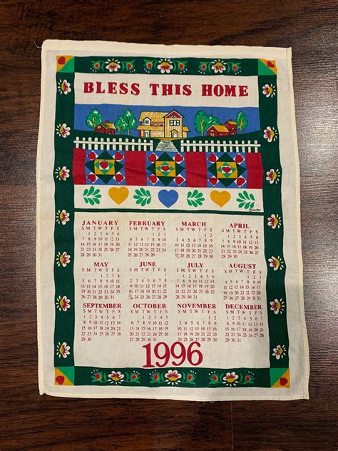 1996 Vintage Calendar