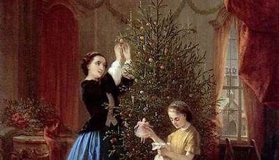 19Th Century Christmas Painting