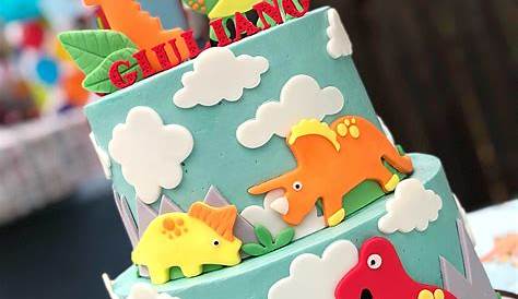 1st Birthday Dinosaur Cake Ideas Butter Hearts Sugar