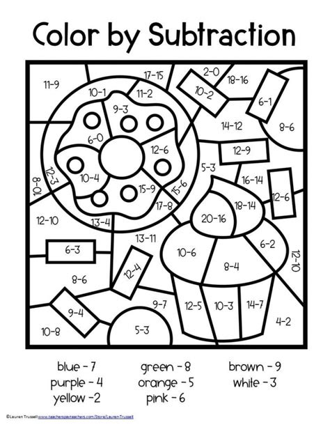 1st Grade Free Math Coloring Worksheets