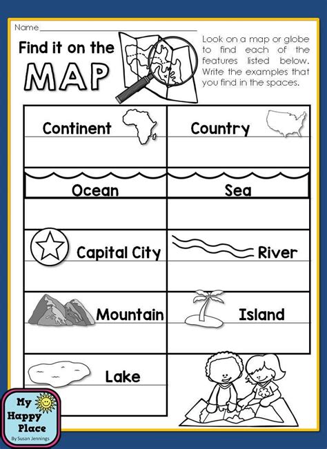 1st Grade Map Worksheets Free
