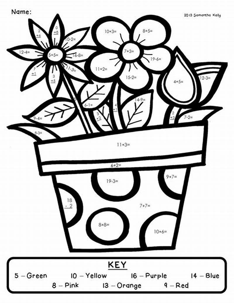 1st Grade Math Coloring Worksheets Spring