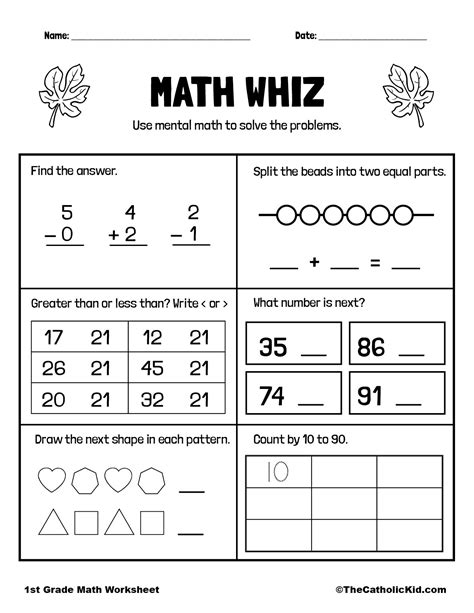Math Review Worksheets
