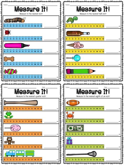 1st Grade Measurement Worksheets