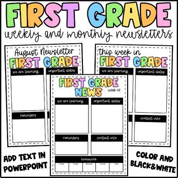 Perrine First Grade Blog Week 7 Newsletter