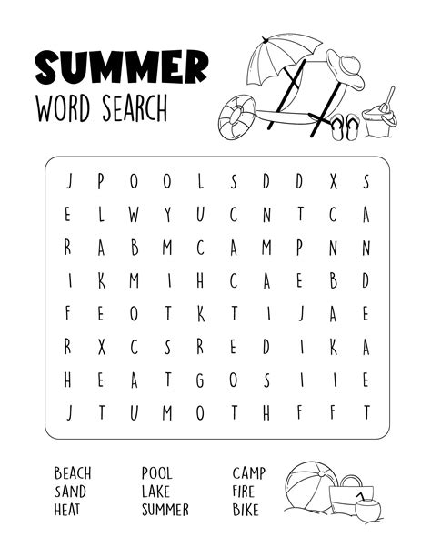 1st Grade Word Search Free Printable