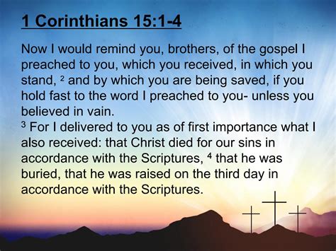 1st corinthians 15 1 4 kjv