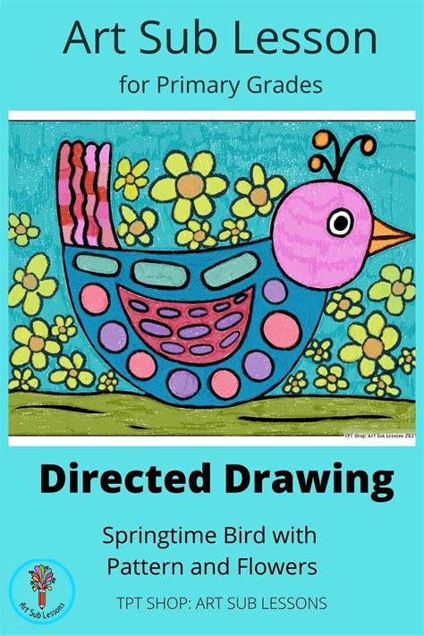 1st grade directed drawing art lesson