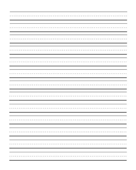 1St Grade Lined Blank Paper Printable