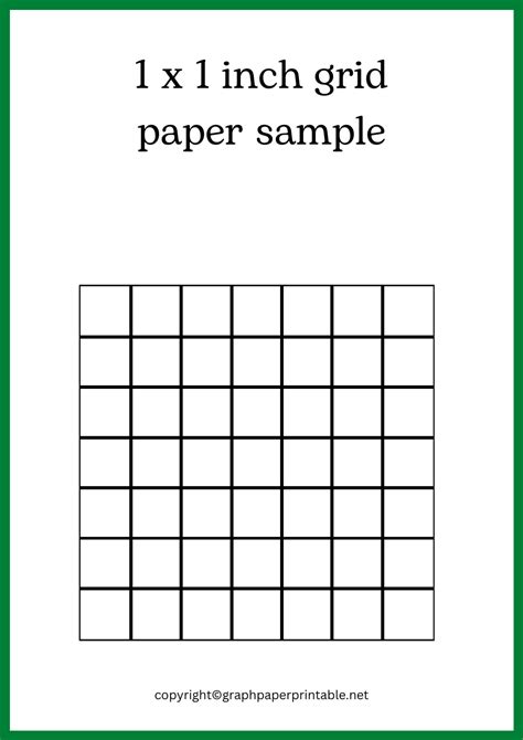 1X1In Grid Paper