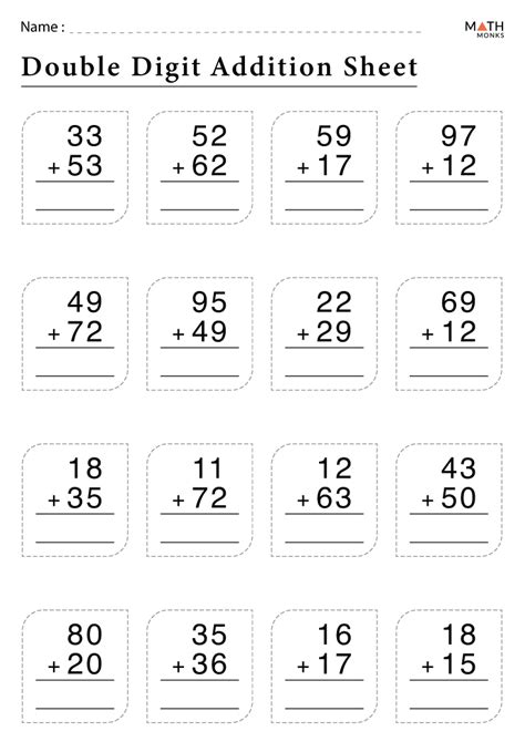 2 Digit By 2 Digit Addition And Subtraction Worksheets