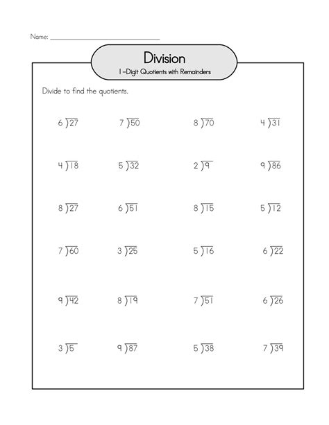 2 Digit By 2 Digit Division Worksheets