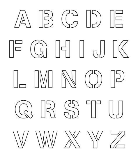2 Inch Letters Stencils Printable