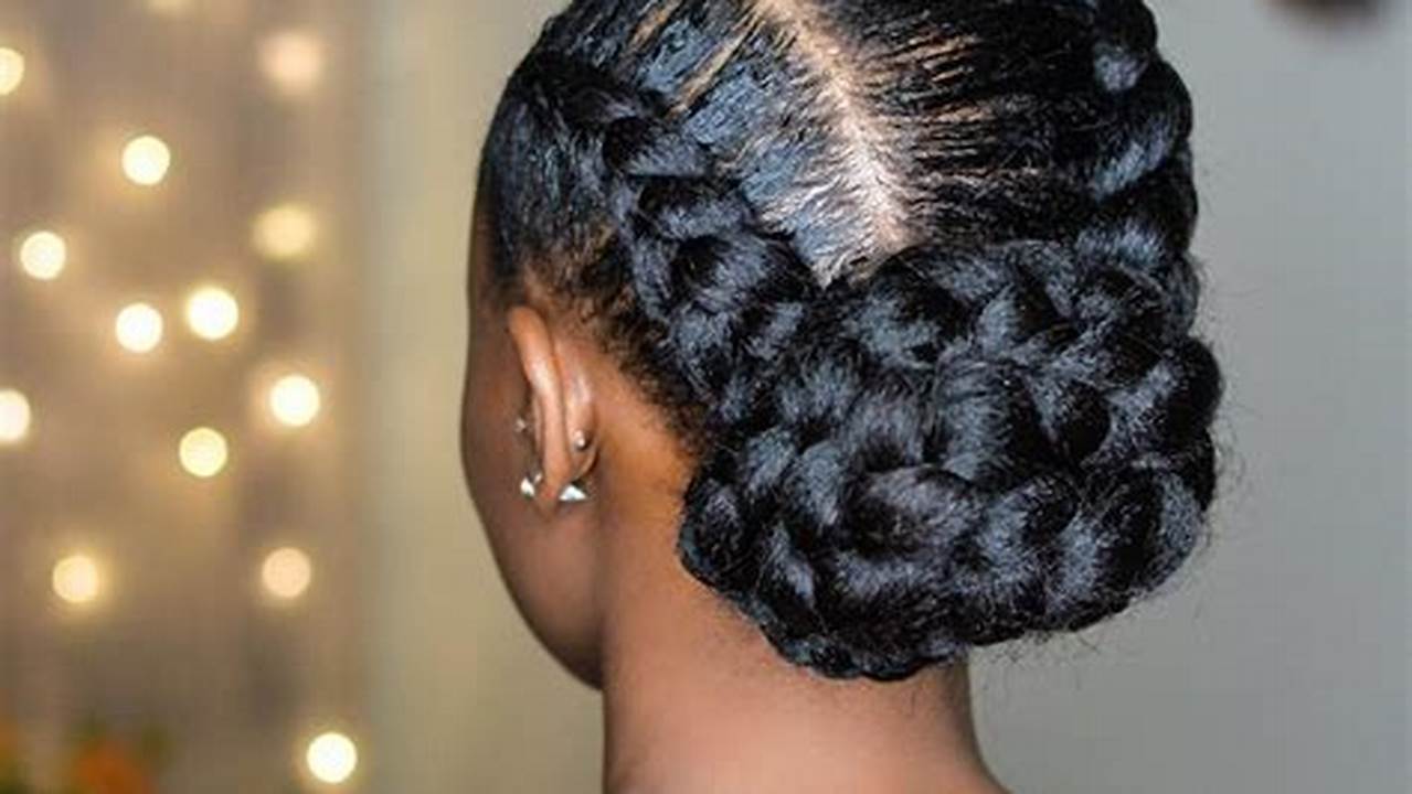 Discover the Allure of "2 French Braids into a Bun Black Hair"