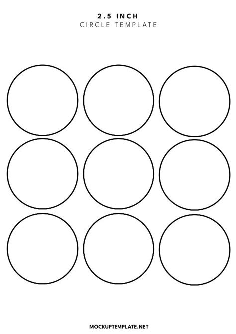 2 5 Inch Circle Template Printable