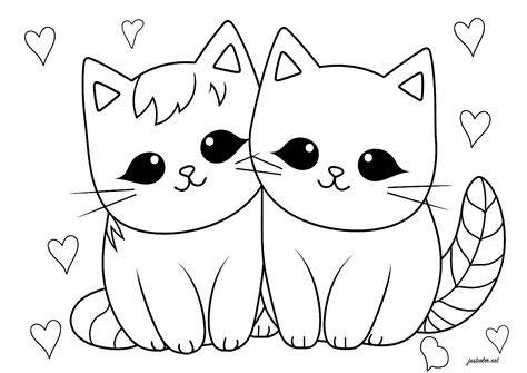 2 Cat Coloring Pages