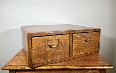 2 Drawer Library Card Catalog