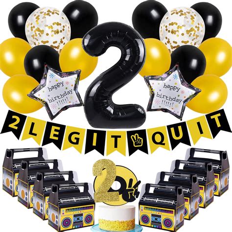 Unleash the Fabulousness: Celebrate in Style with 2 Legit to Quit Birthday Party Decorations