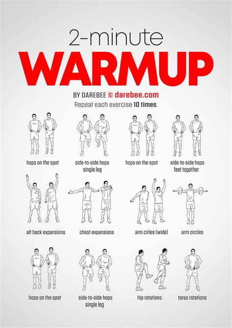 2 Minute Warm Up Exercises
