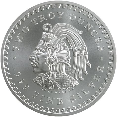 2 Oz Aztec Calendar Silver Round