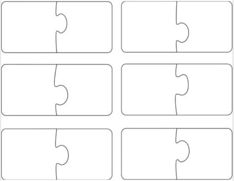 2 Piece Puzzle Template