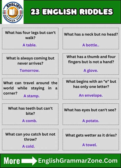 2 Riddles In English