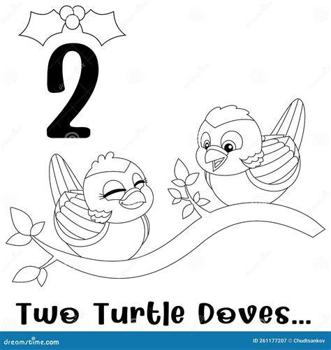 2 Turtle Doves Coloring Pages