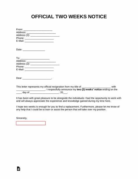 New 2 notice week letter form 540