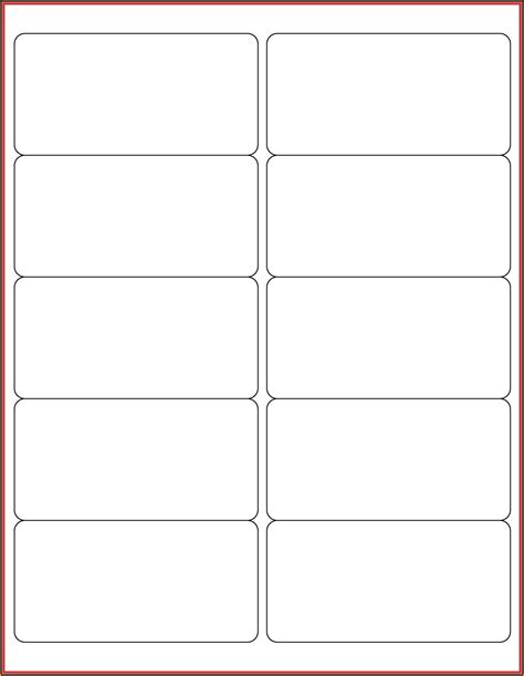 2 X 4 Inch Label Template
