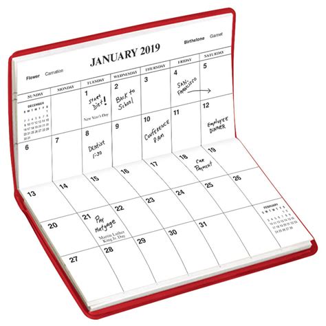2 Year Calendar Pocket