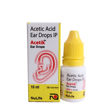2 acetic acid ear drops