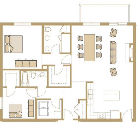 2 Bedroom Suite Floor Plan