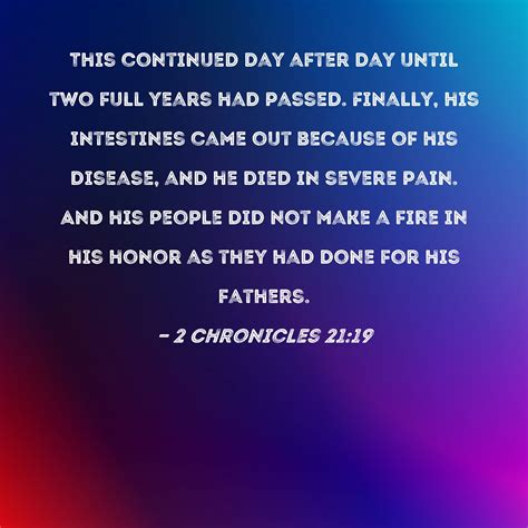 2 chronicles pain of