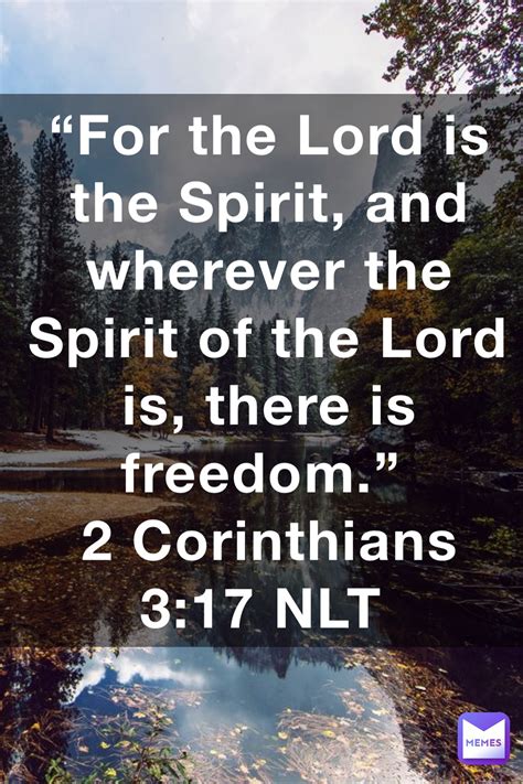 2 corinthians 3:17 nlt